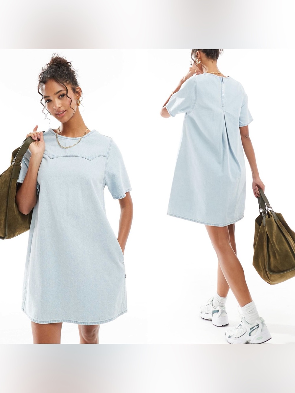 Levi's Denim Blue Tee A Line Cotton Dress Size XL Women’s